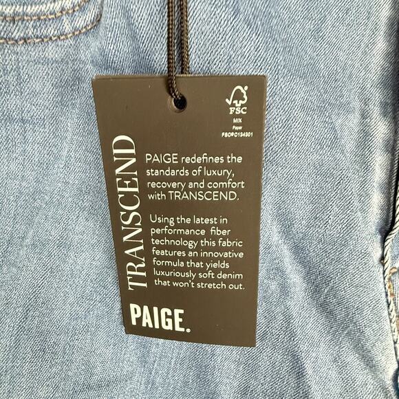 Paige Normandie Straight Leg Jeans Light Denim Donnelly Blue Jeans Sz 35 Men's - Picture 15 of 16